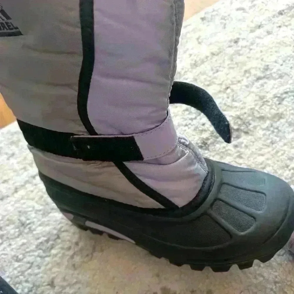 Sorel Youth Purple and Gray Flurry Snow Boots 3Y